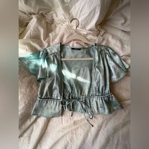 SHEIN | front tie cover up/top